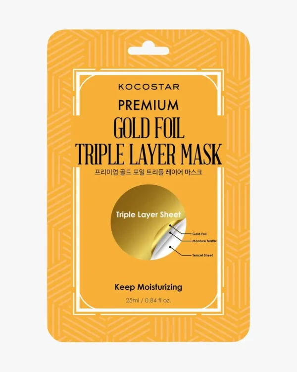 Three Layered Premium Gold Foil Sheet Mask 1 stk